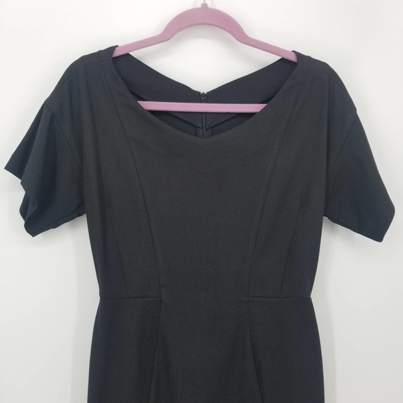 Piazza Sempione Fit & Flare Cocktail Dress 40 US 8 Flounce Hem Short Sleeve NEW - Picture 3 of 9